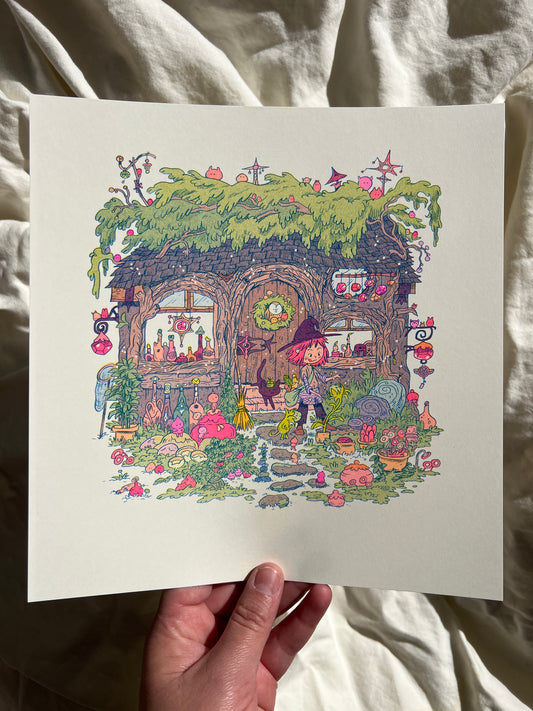 Little Witch House Riso Print