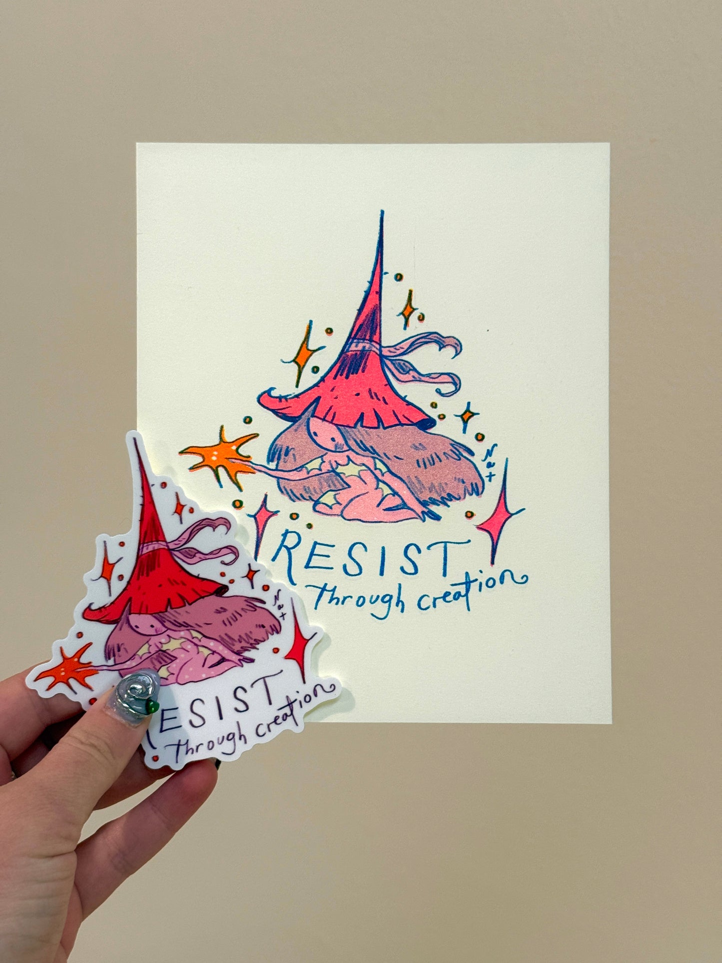 Resist Through Creation Print + Sticker Bundle Fundraiser