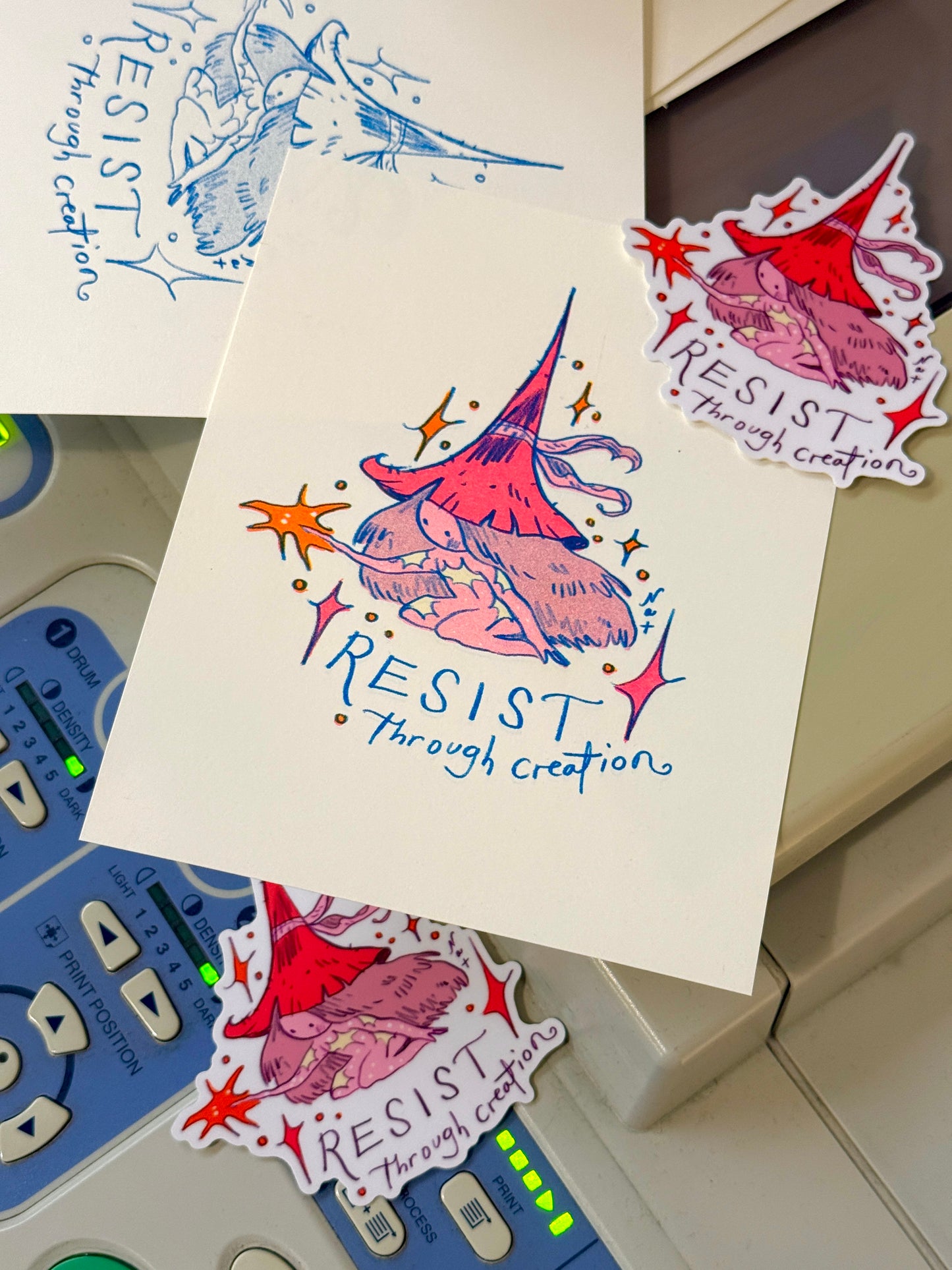 Resist Through Creation Print + Sticker Bundle Fundraiser
