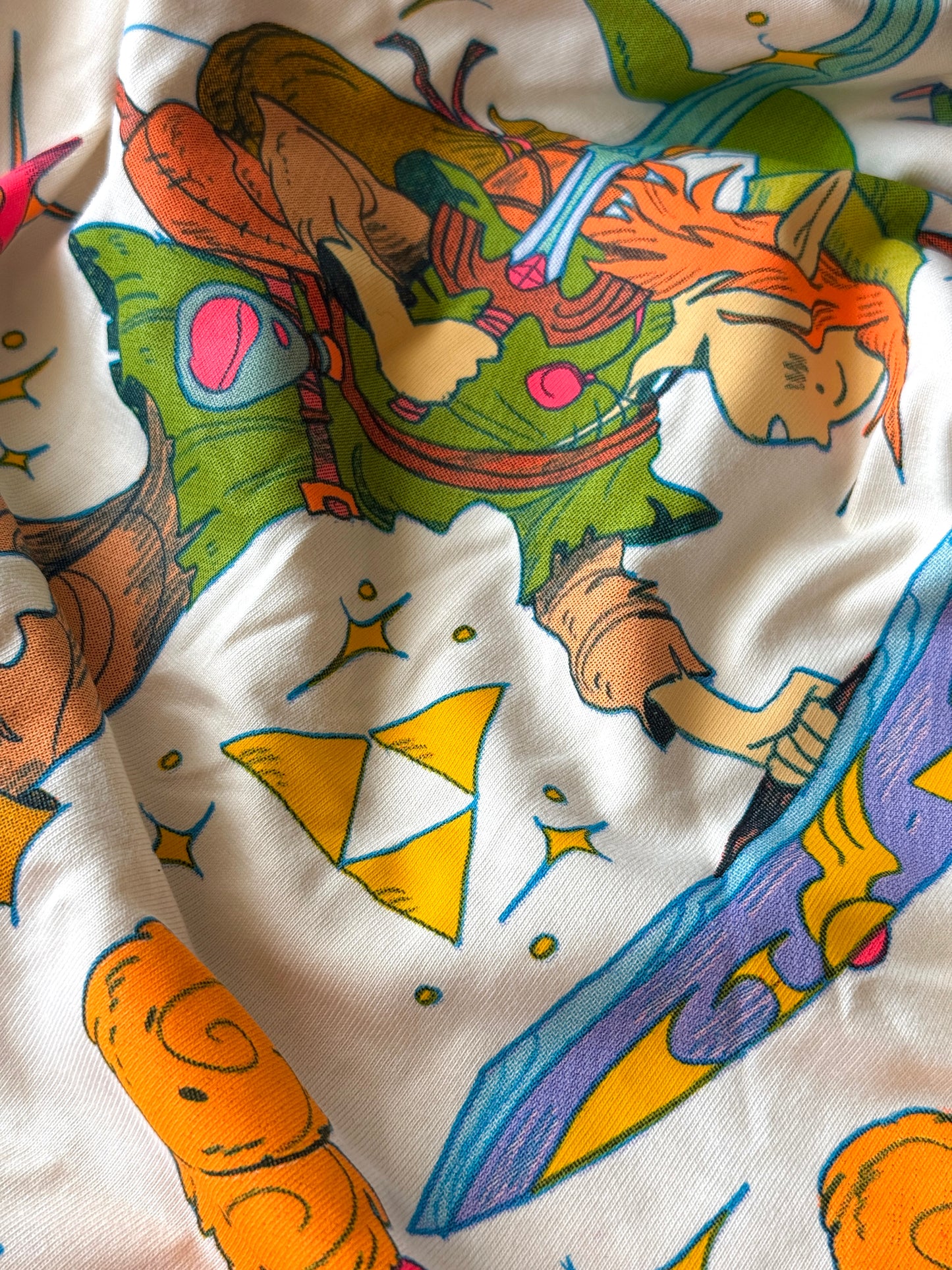 A Link to the Past ~ Heavyweight Screen-printed Shirt in Creme