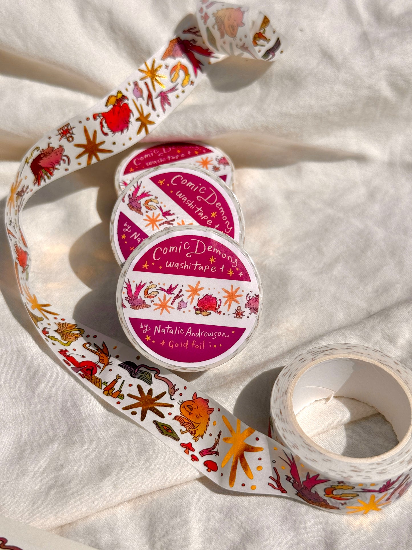 Washi Tape - Comic Fiends *Gold Foil*