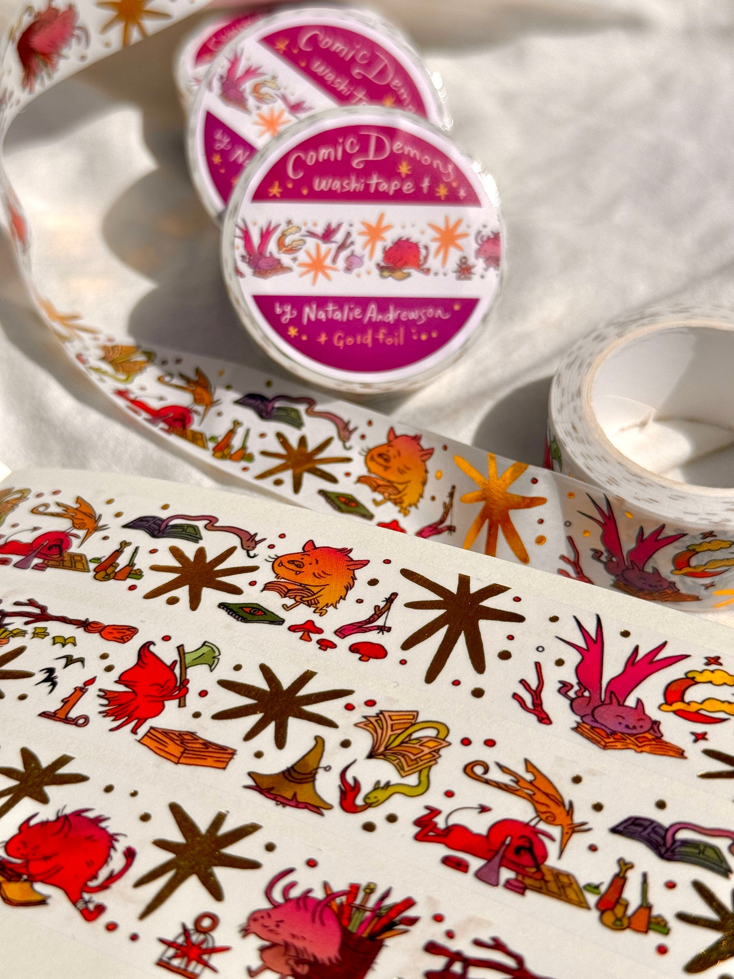 Washi Tape - Comic Fiends *Gold Foil*