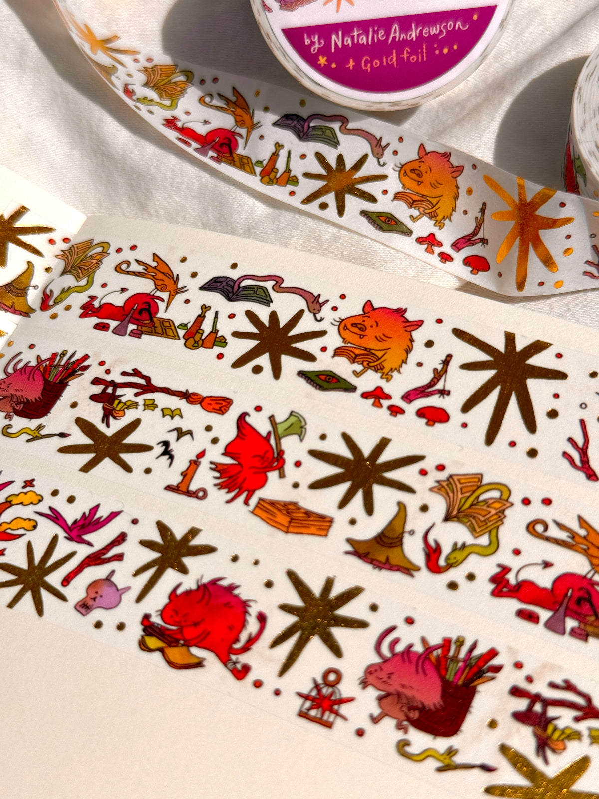 Washi Tape - Comic Fiends *Gold Foil*