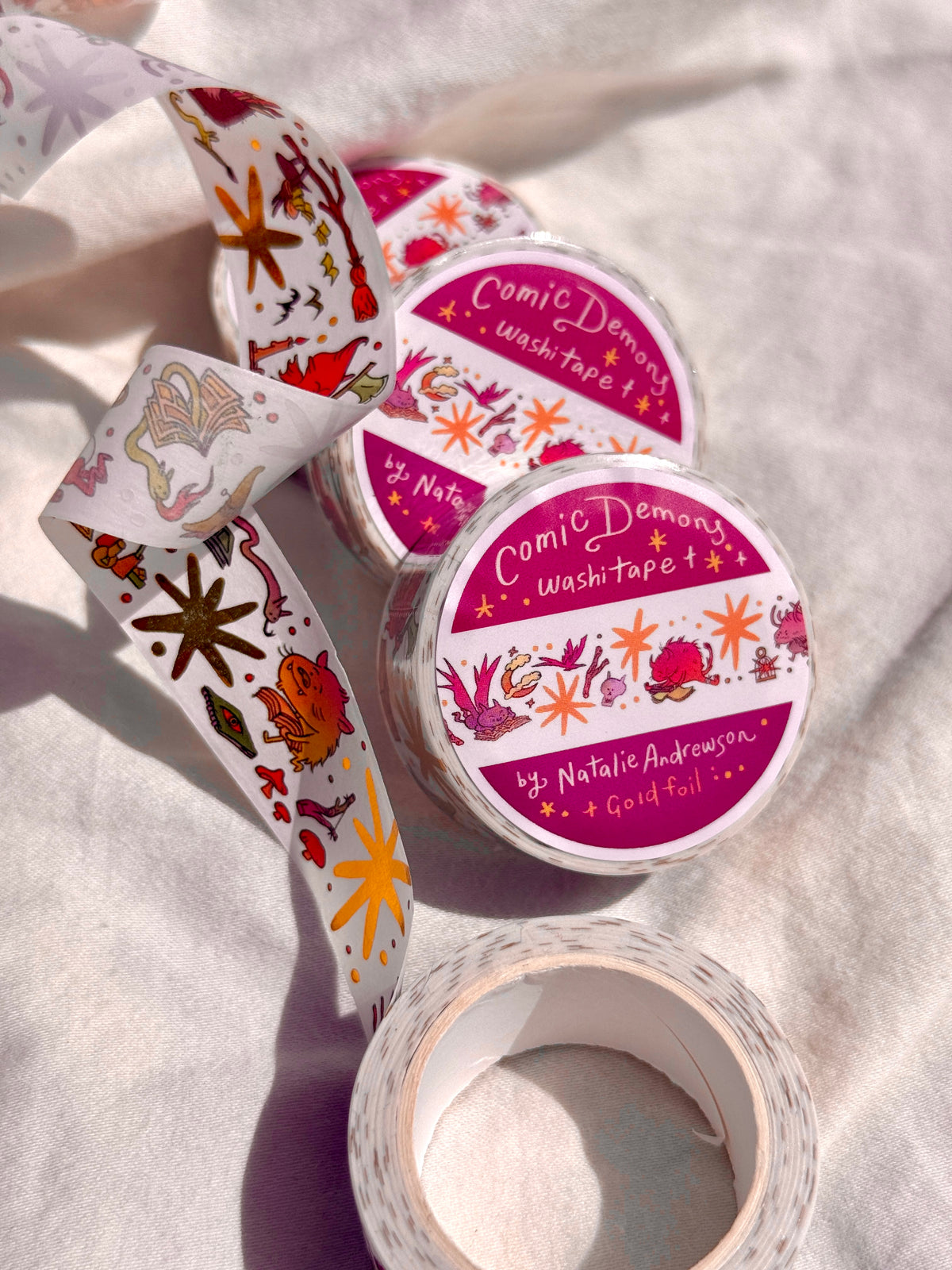 Washi Tape - Comic Fiends *Gold Foil*