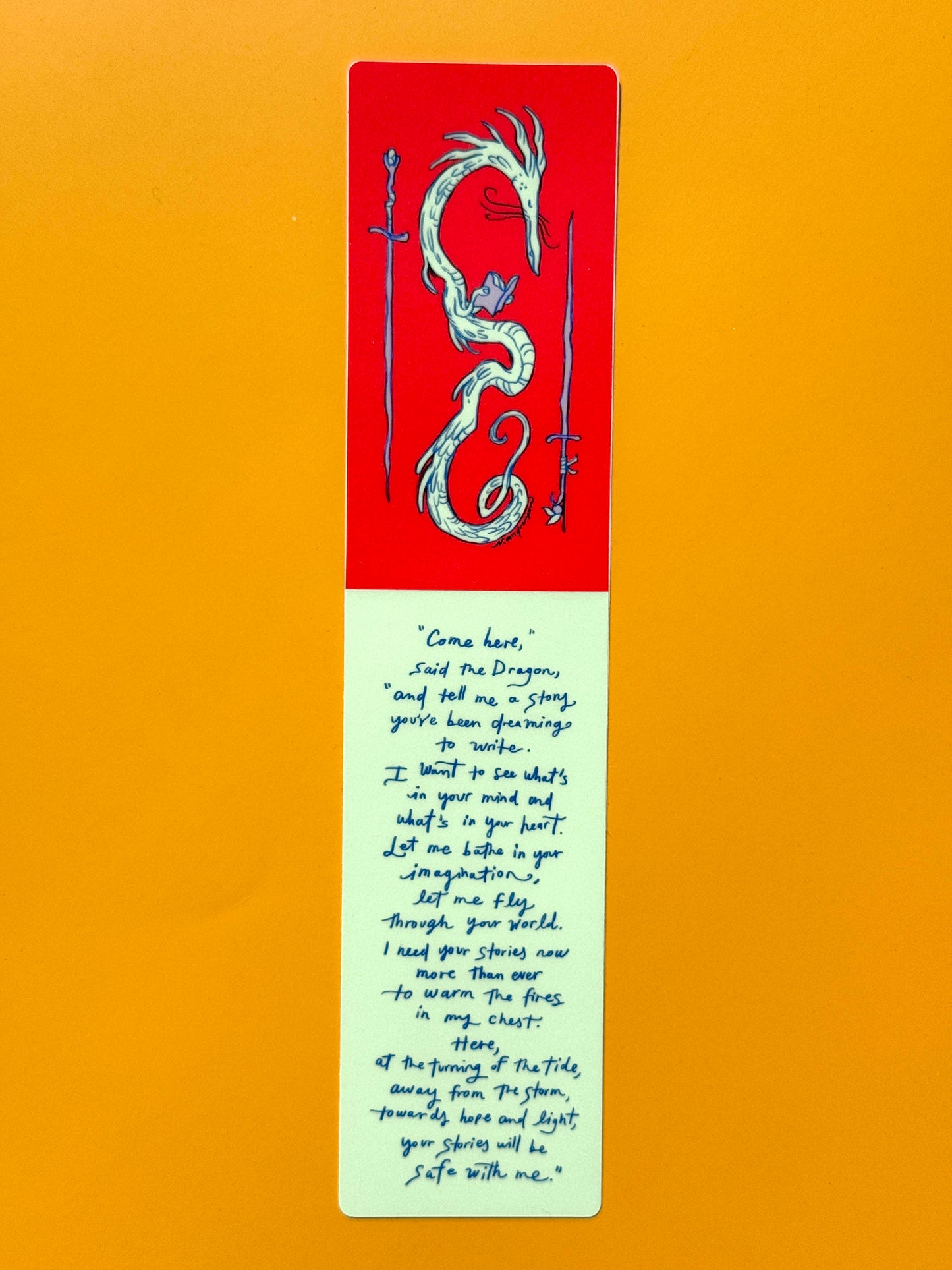 A Dragon's Fairytale Bookmark-Sticker