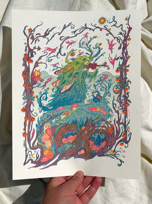 Grandfather Mountain Riso Print / Woodfolk Collection