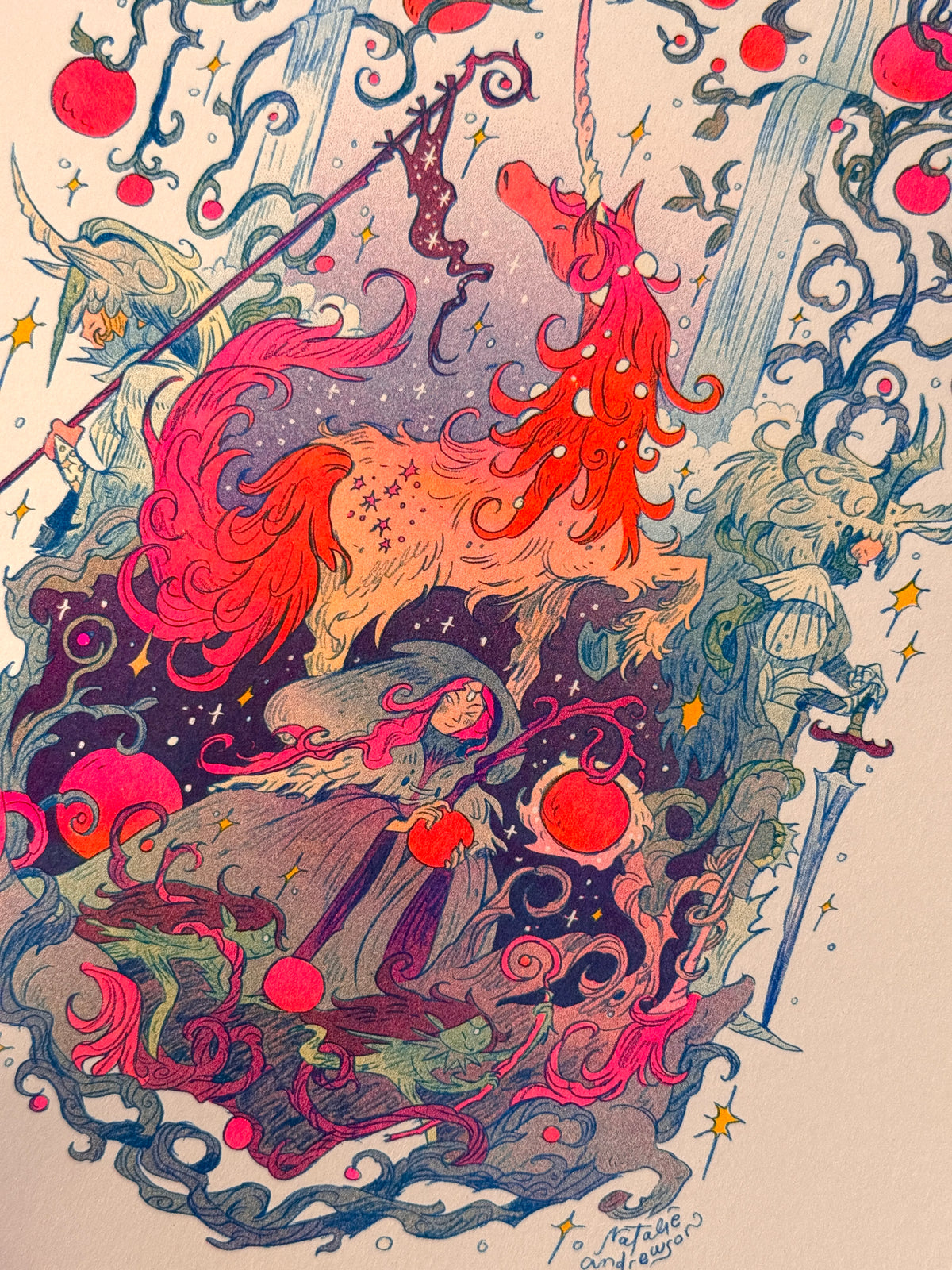 Unicorn Guardians ~ Small Riso Print