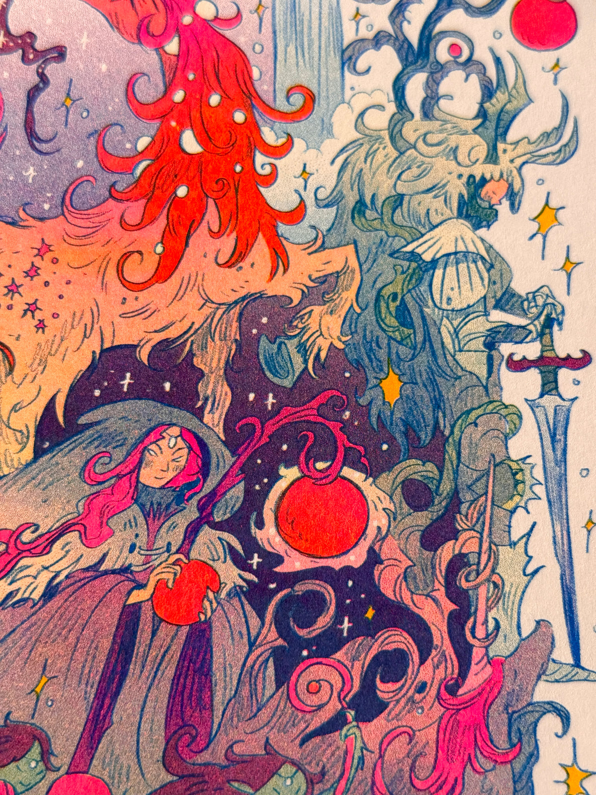 Unicorn Guardians ~ Small Riso Print