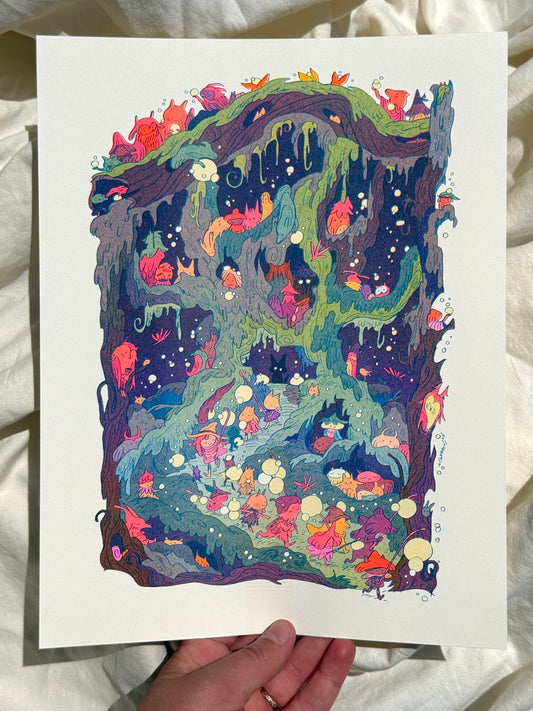 The Night Parade Riso Print / Woodfolk Collection