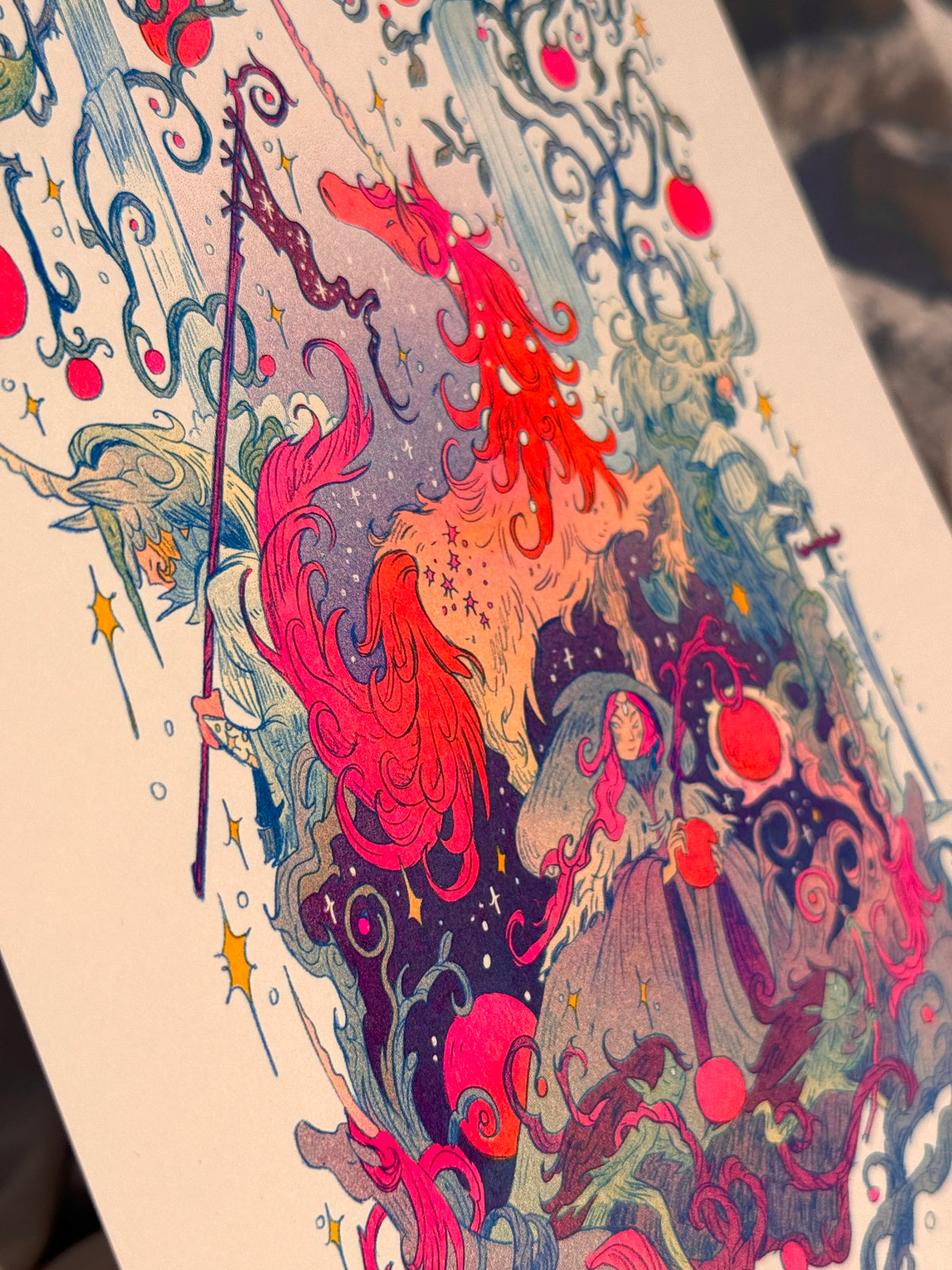 Unicorn Guardians ~ Small Riso Print