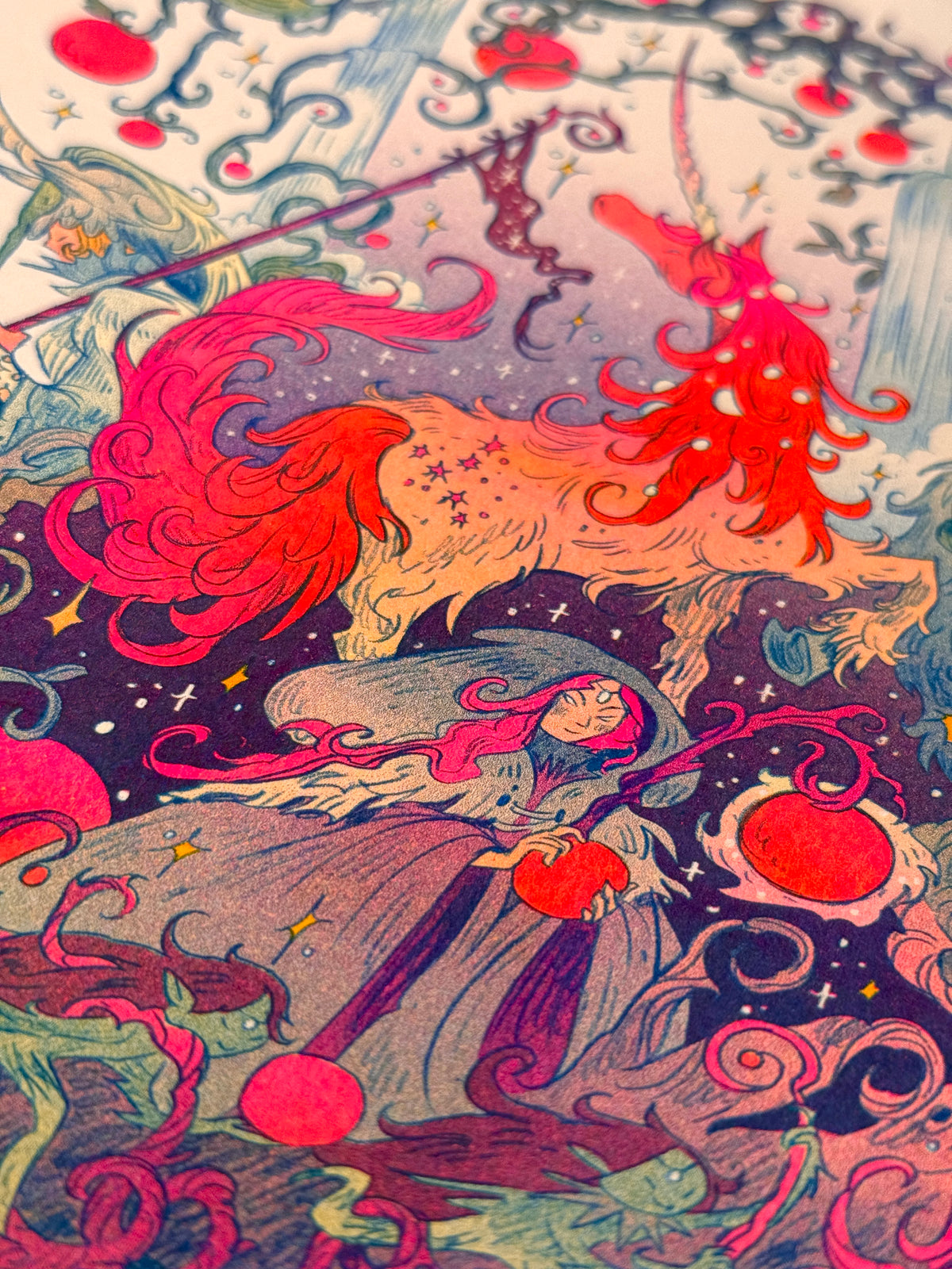 Unicorn Guardians ~ Small Riso Print
