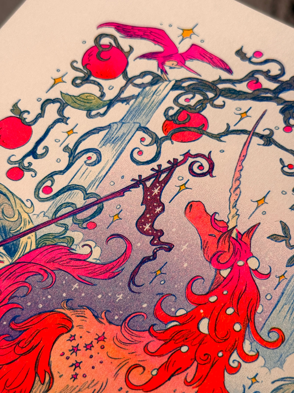 Unicorn Guardians ~ Small Riso Print