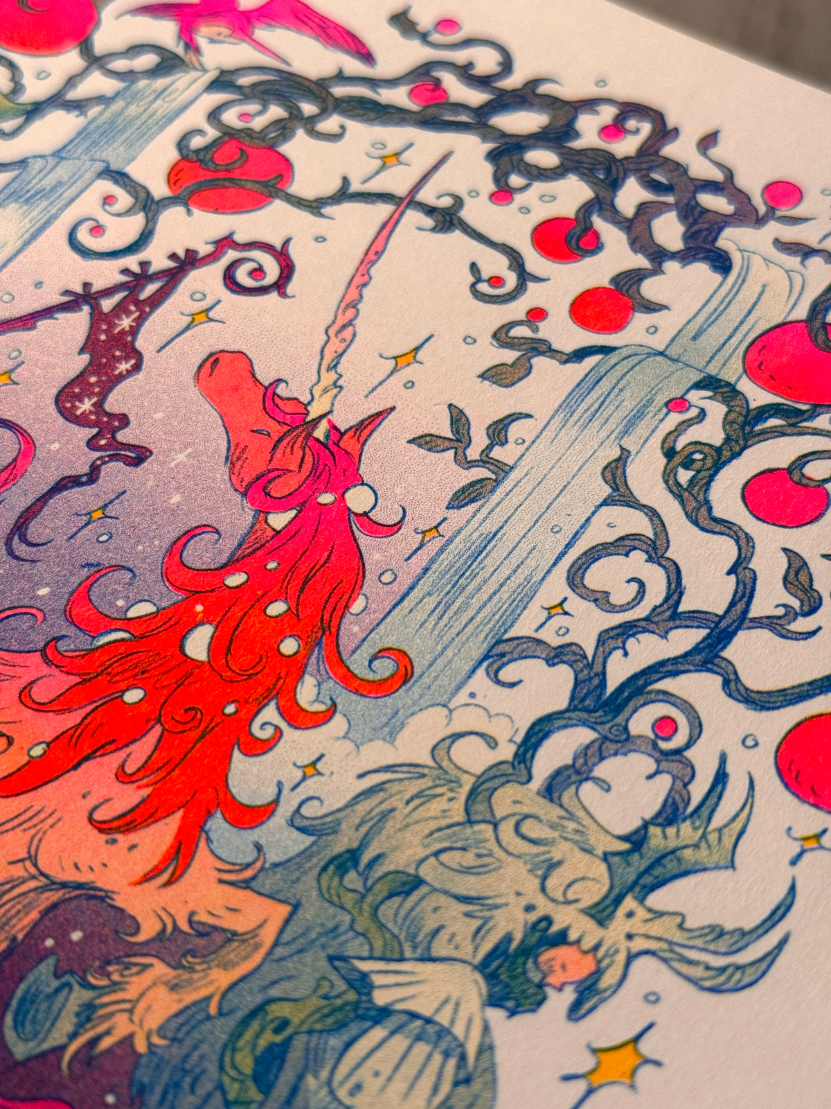 Unicorn Guardians ~ Small Riso Print