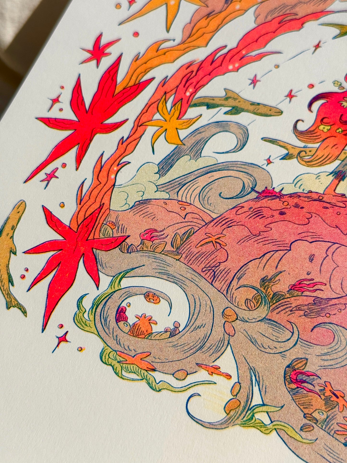 On My Way ~ Star Adventurer Small Riso Print