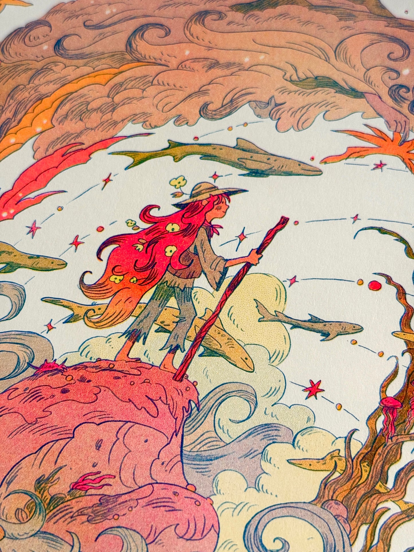 On My Way ~ Star Adventurer Small Riso Print