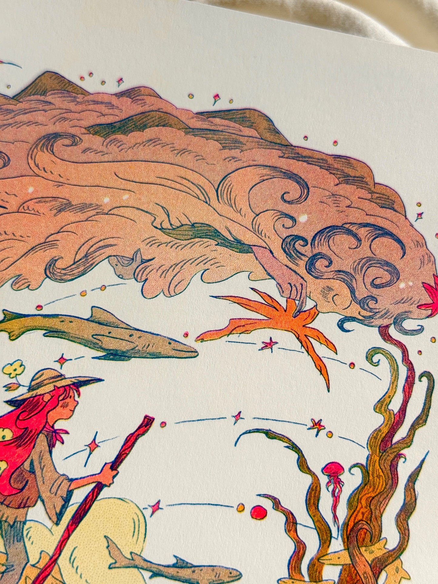 On My Way ~ Star Adventurer Small Riso Print