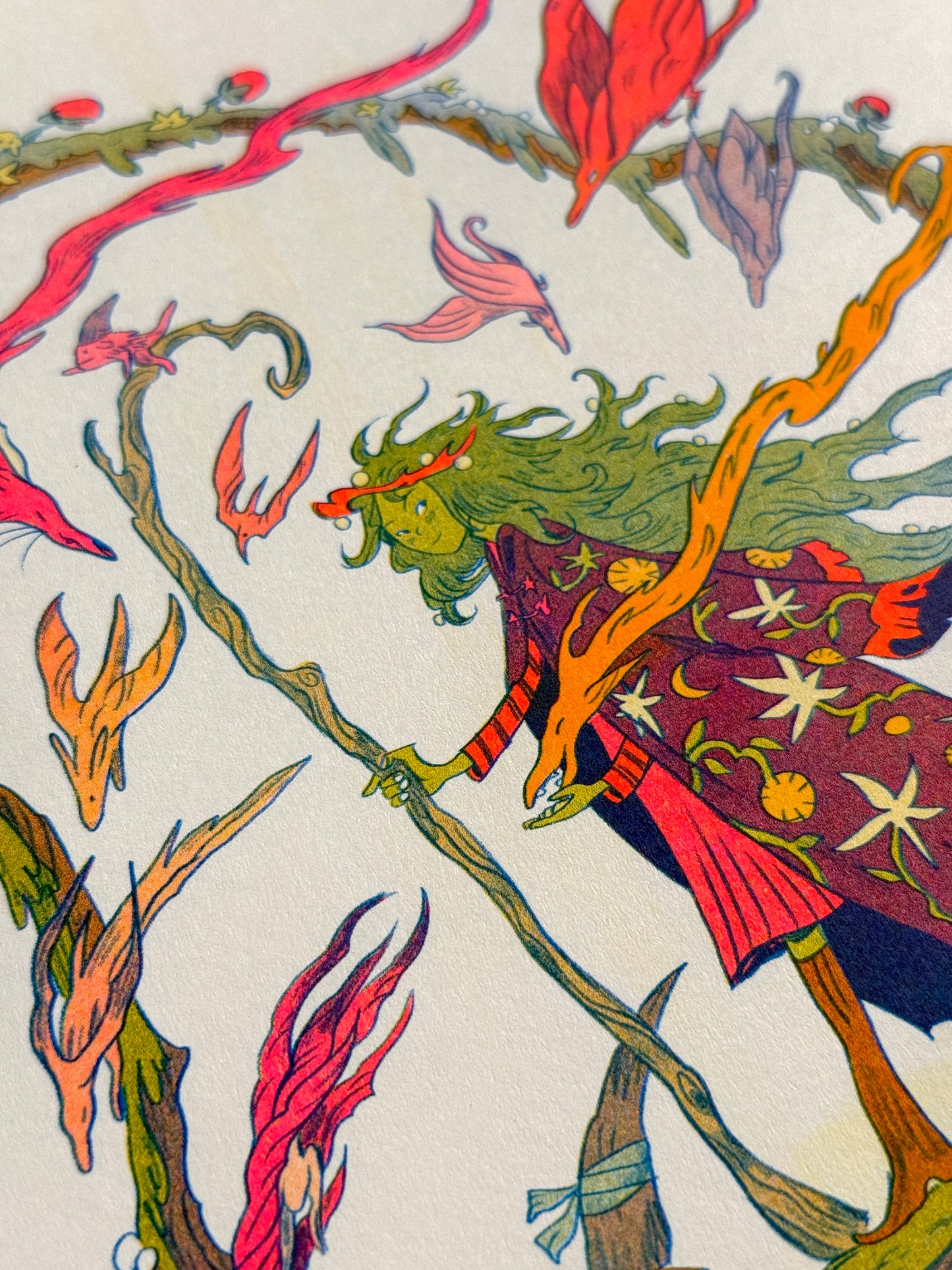 The Green Wanderer ~ Small Storyteller Riso Print
