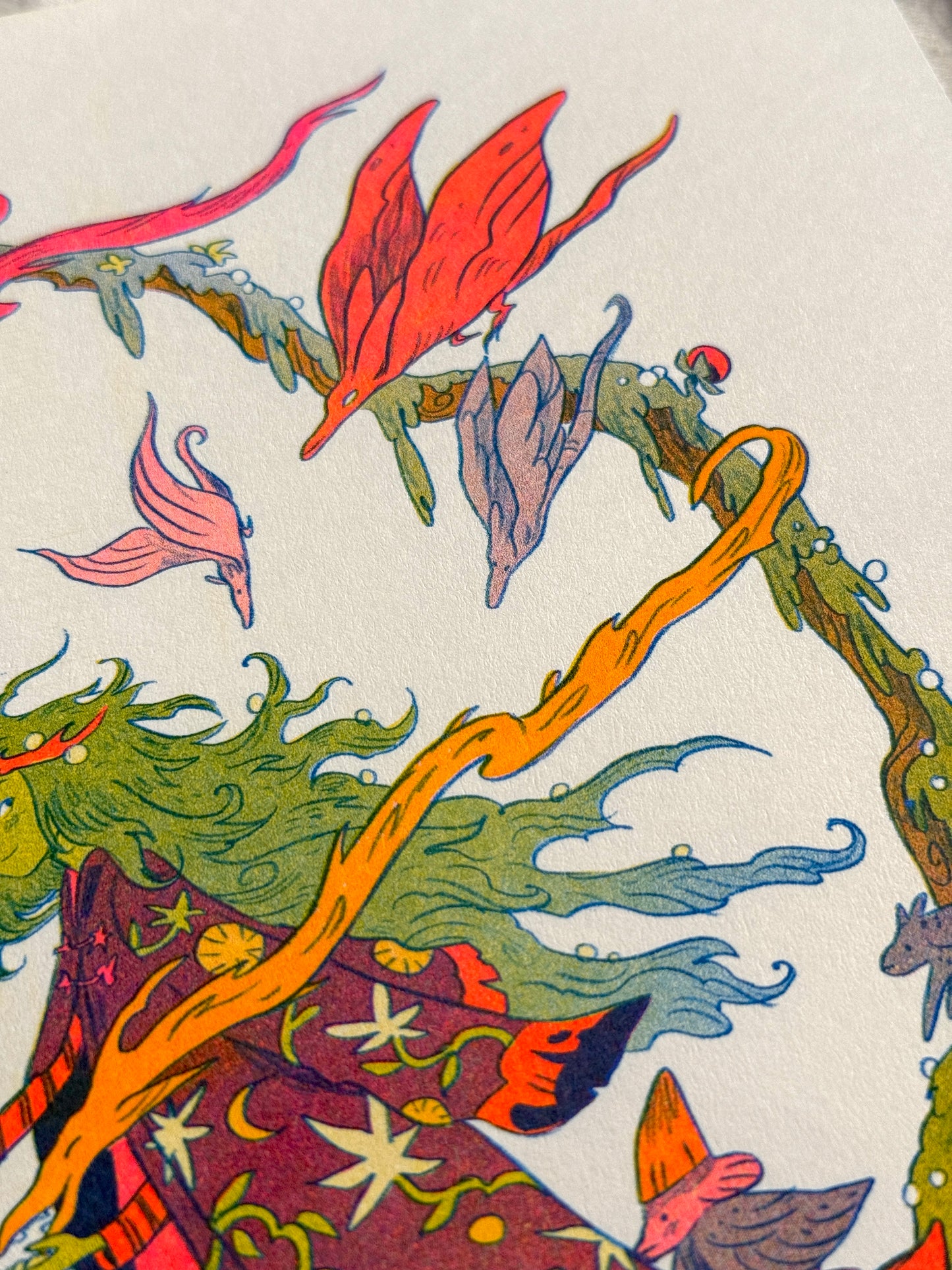 The Green Wanderer ~ Small Storyteller Riso Print