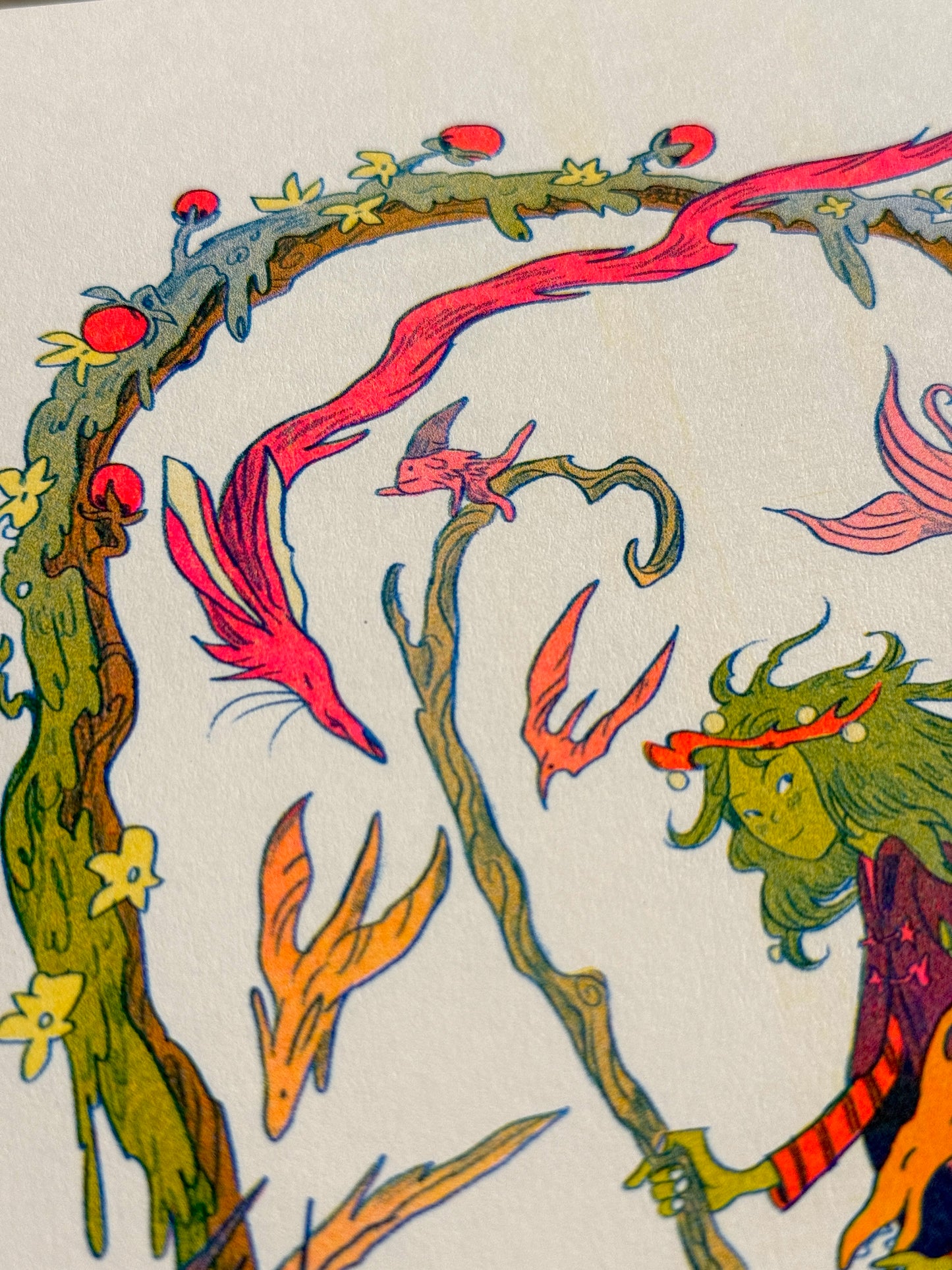 The Green Wanderer ~ Small Storyteller Riso Print