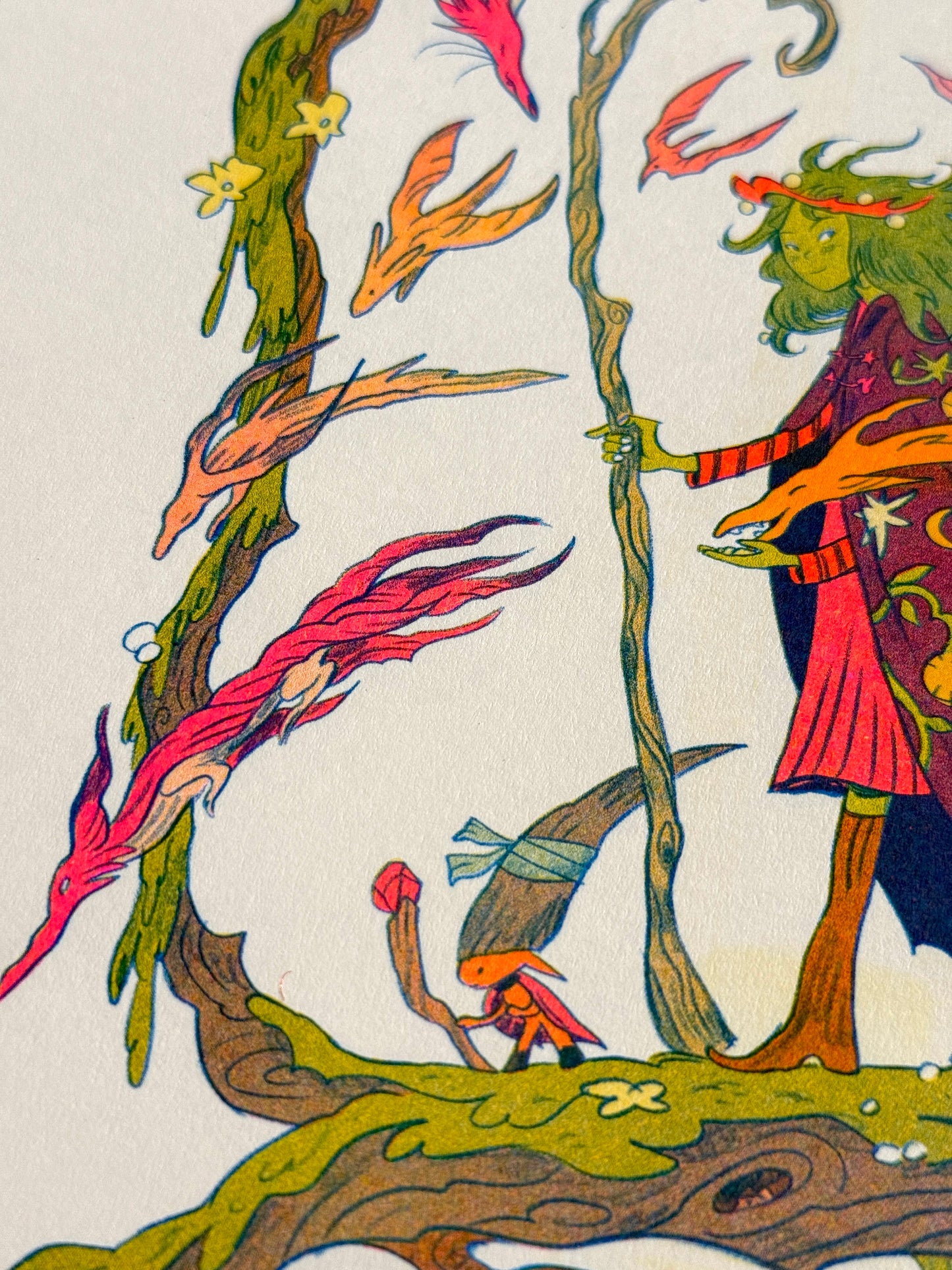 The Green Wanderer ~ Small Storyteller Riso Print