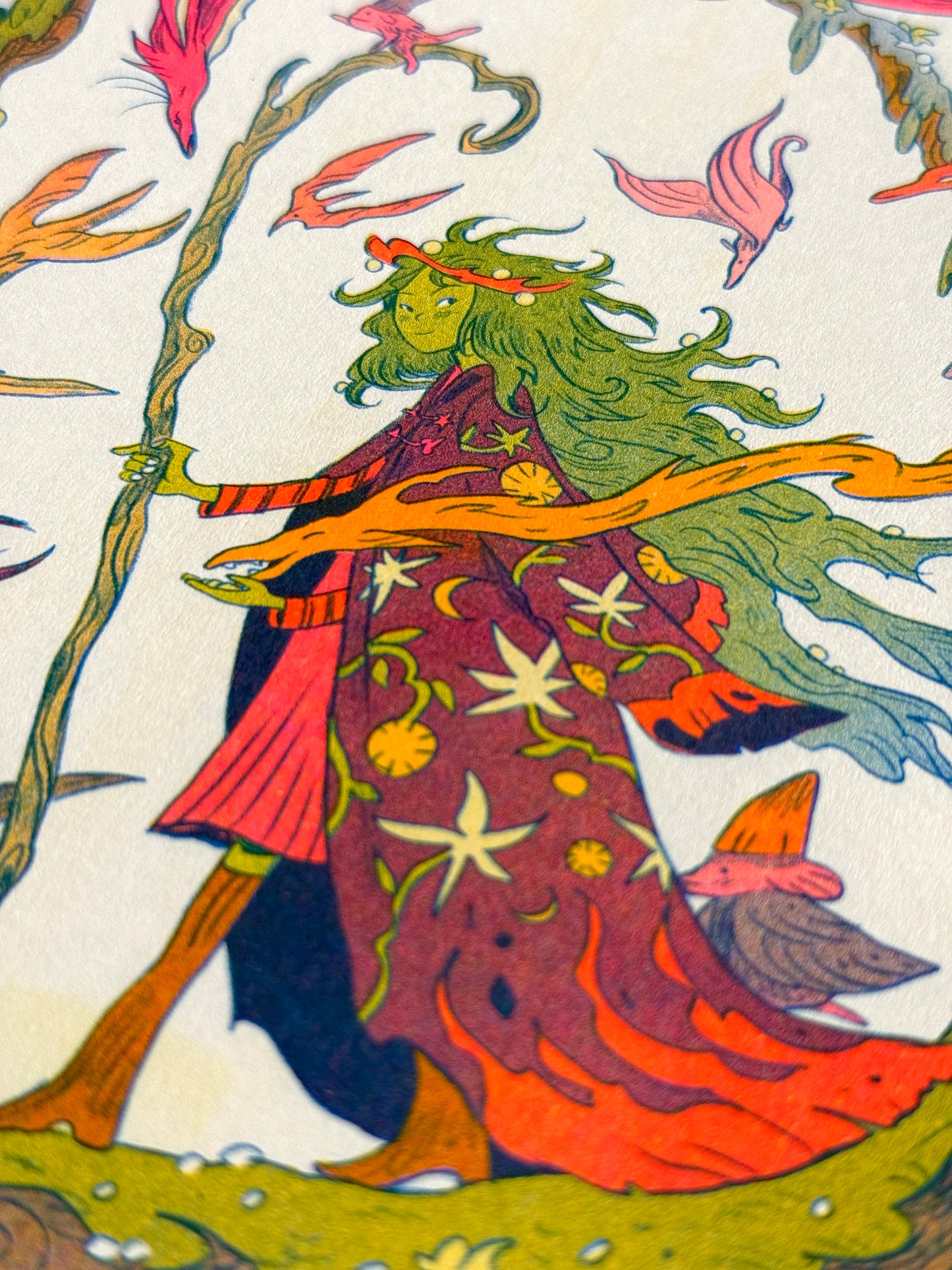 The Green Wanderer ~ Small Storyteller Riso Print