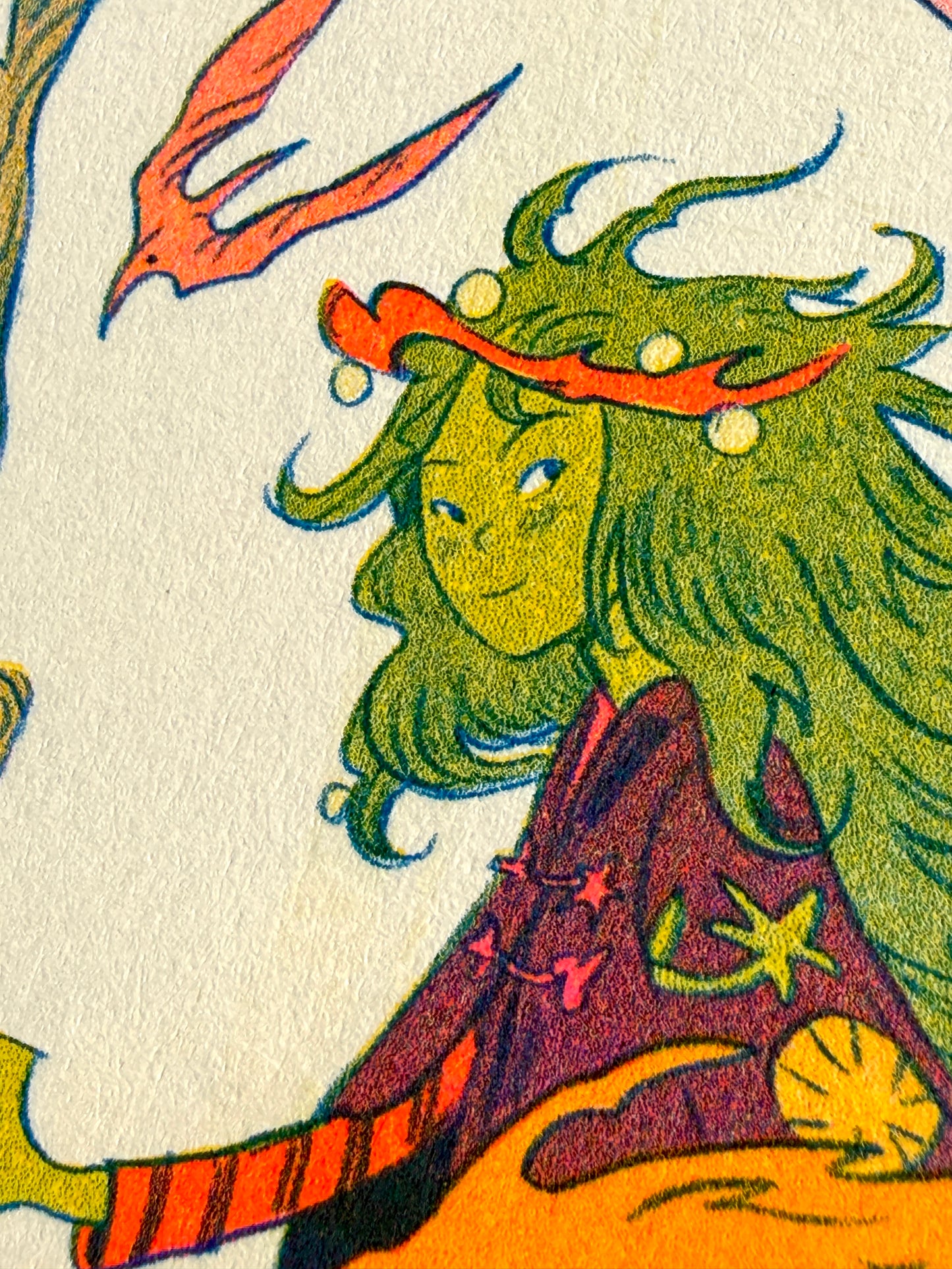 The Green Wanderer ~ Small Storyteller Riso Print