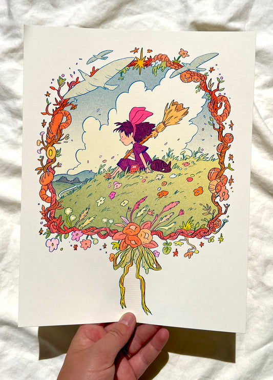Kiki's Delivery Service Small Riso Print