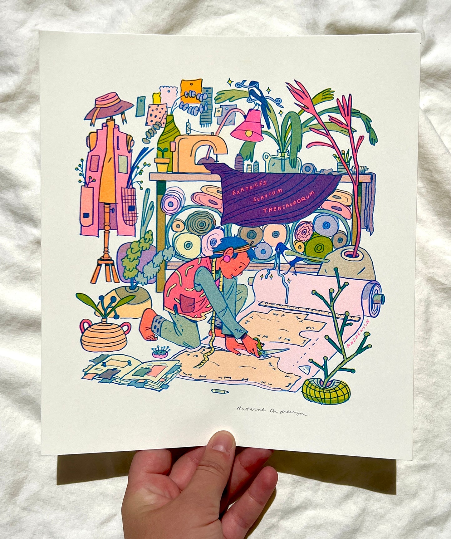 The Tailor: Collector of Sweet Treasures - Riso Print