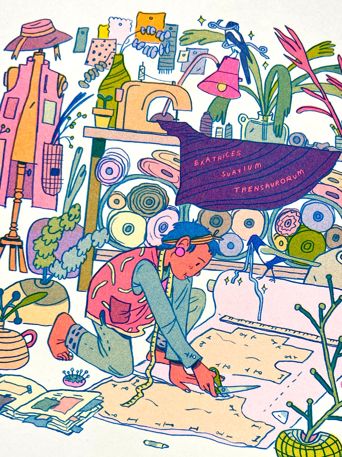 The Tailor: Collector of Sweet Treasures - Riso Print