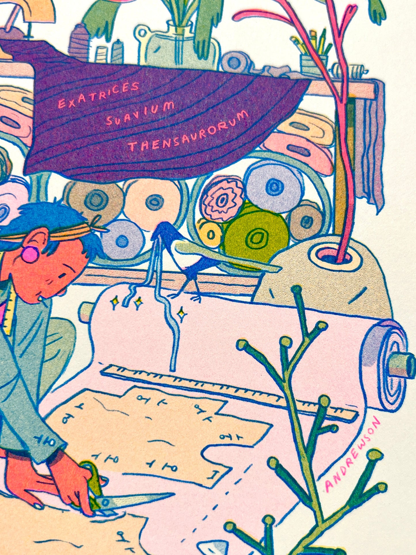 The Tailor: Collector of Sweet Treasures - Riso Print