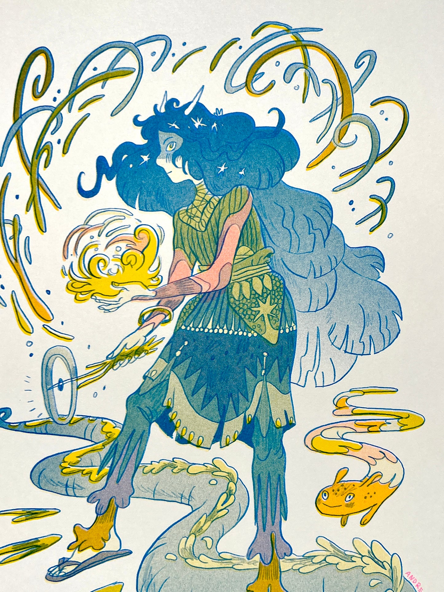 Dragon Seeker Riso Print