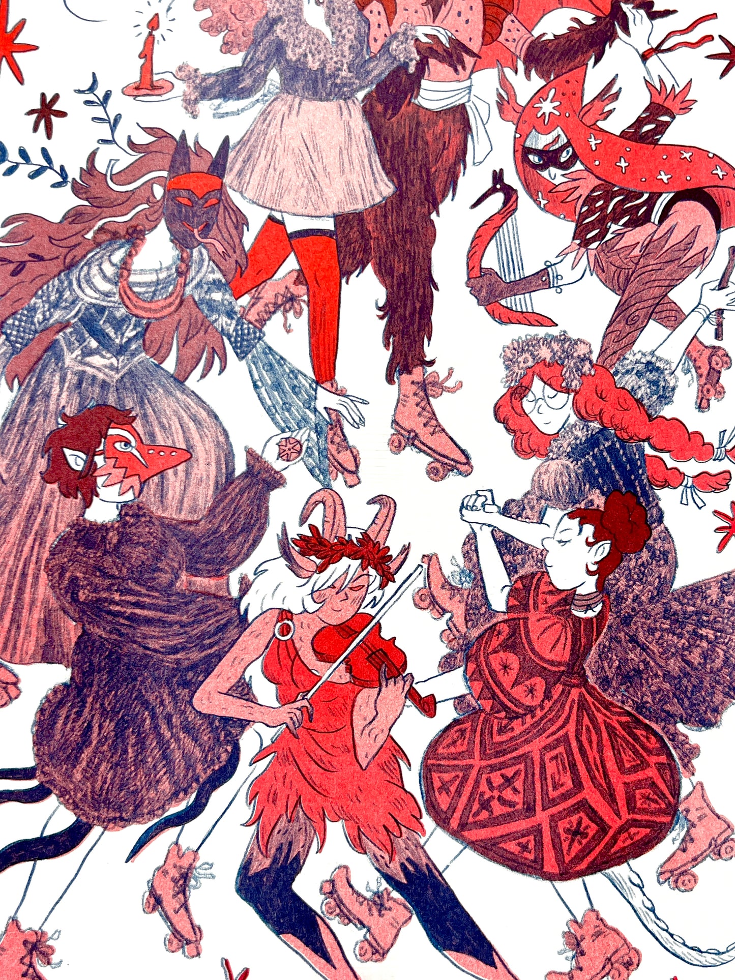 And So The Journey of the Night Descends Riso Print