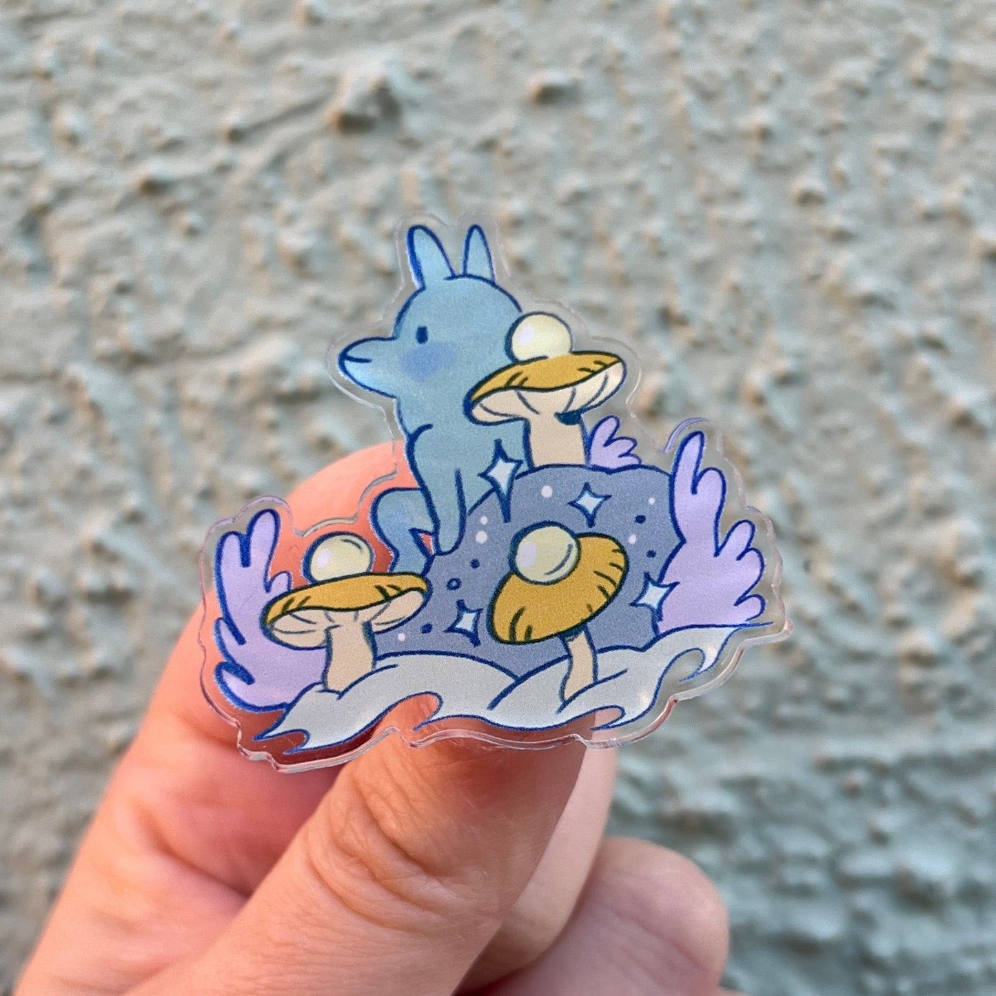 Mushroom Guardian Acrylic Pin