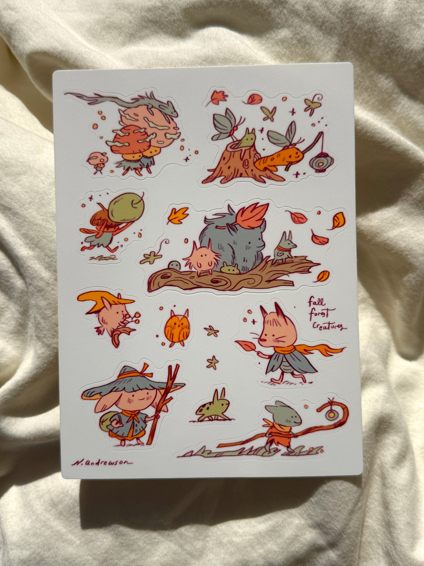 The Creatures of Autumn Sticker Sheet