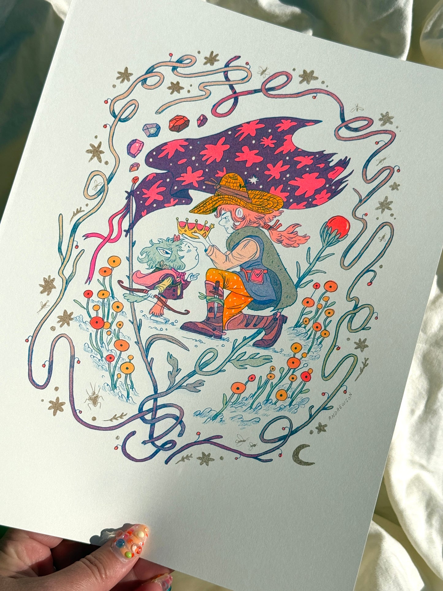 The Crown Fantasy Riso Print