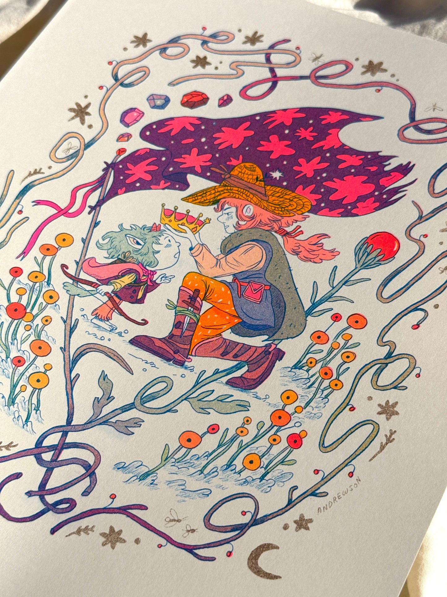 The Crown Fantasy Riso Print