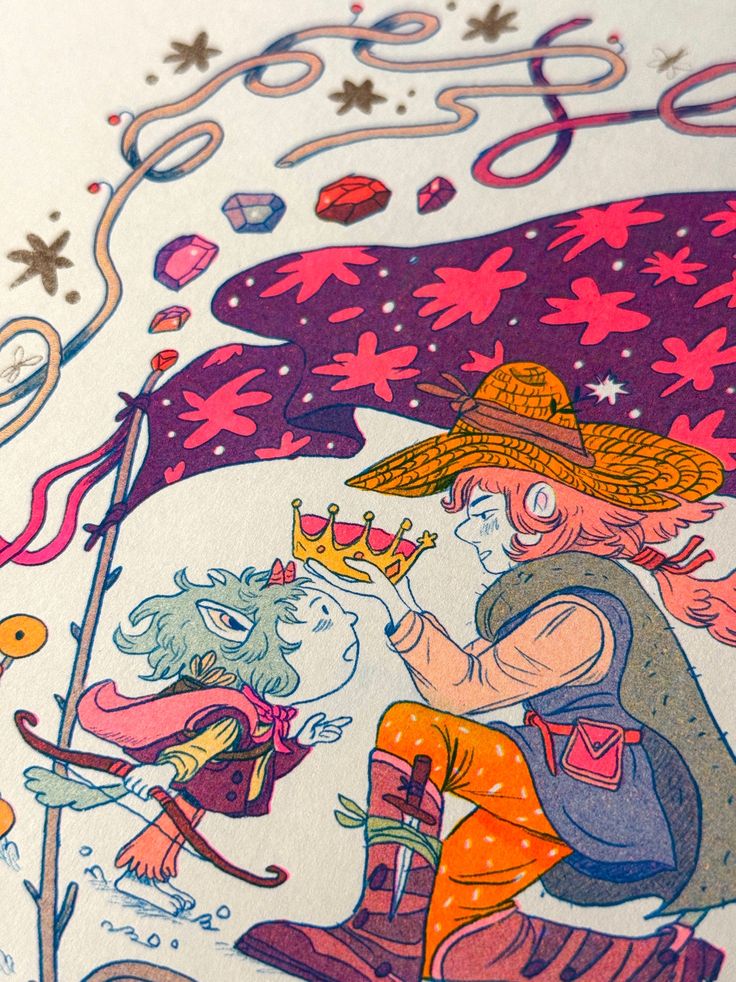 The Crown Fantasy Riso Print
