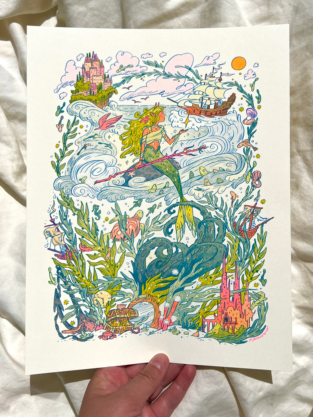 Riso Printed Fantasy Illustrations by Natalie Andrewson – natalie andrewson