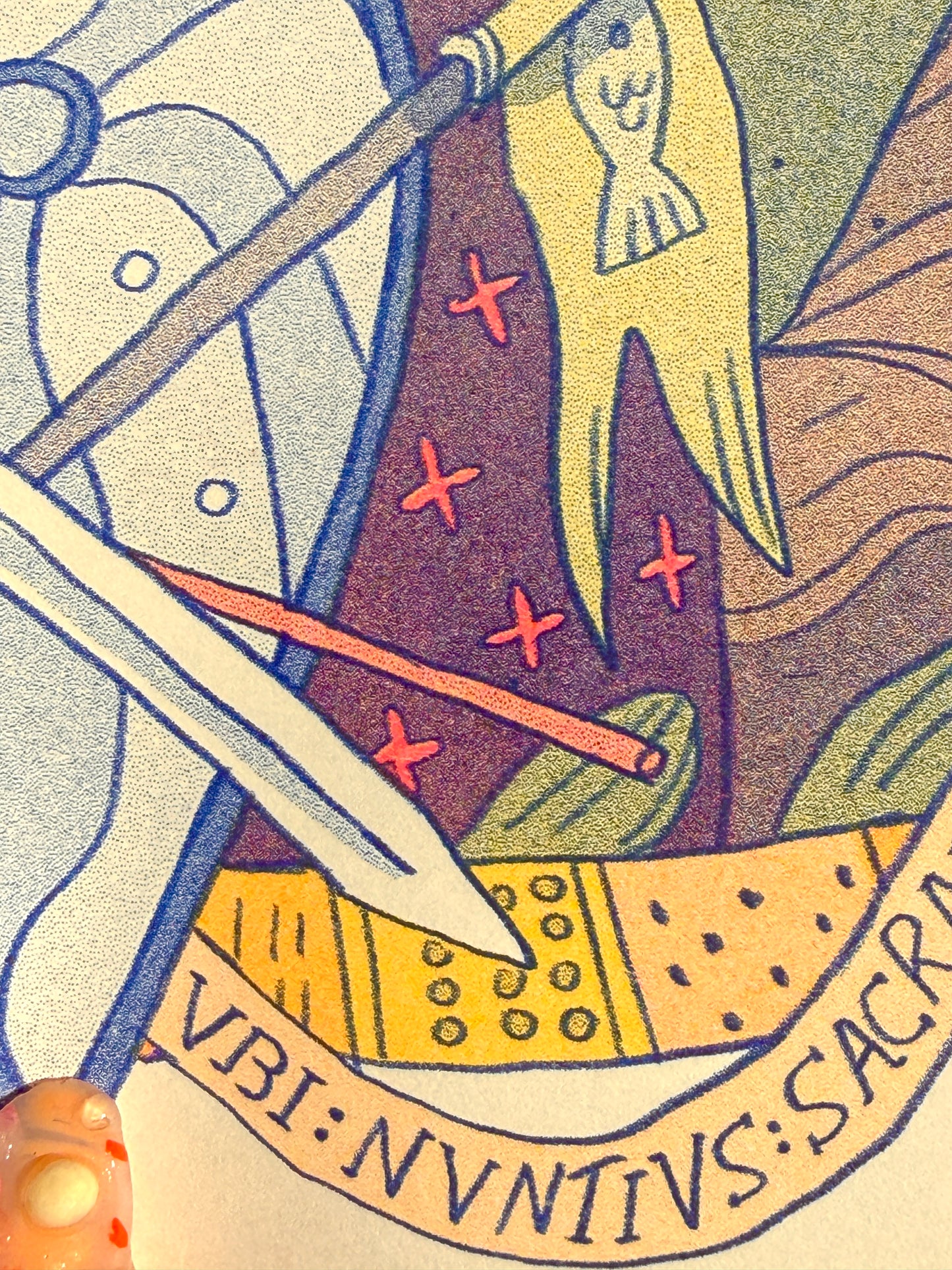 'The Oath' Medieval Inspired Riso Print