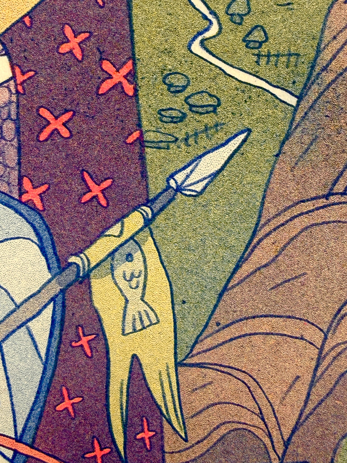 'The Oath' Medieval Inspired Riso Print