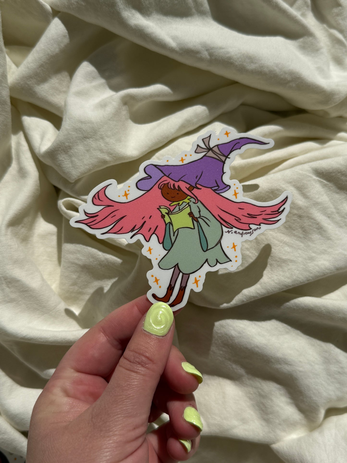 Little Reading Witch Stickers ~ Set of 3