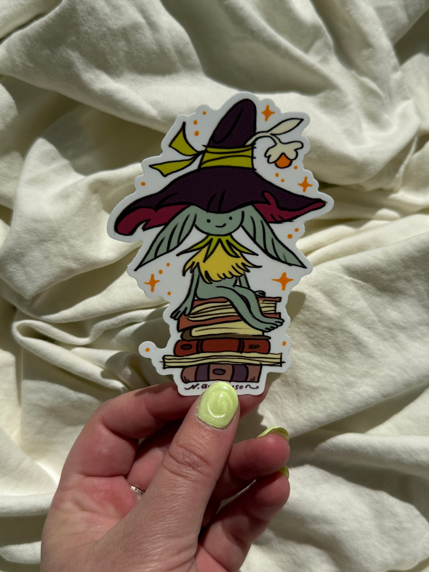Little Reading Witch Stickers ~ Set of 3