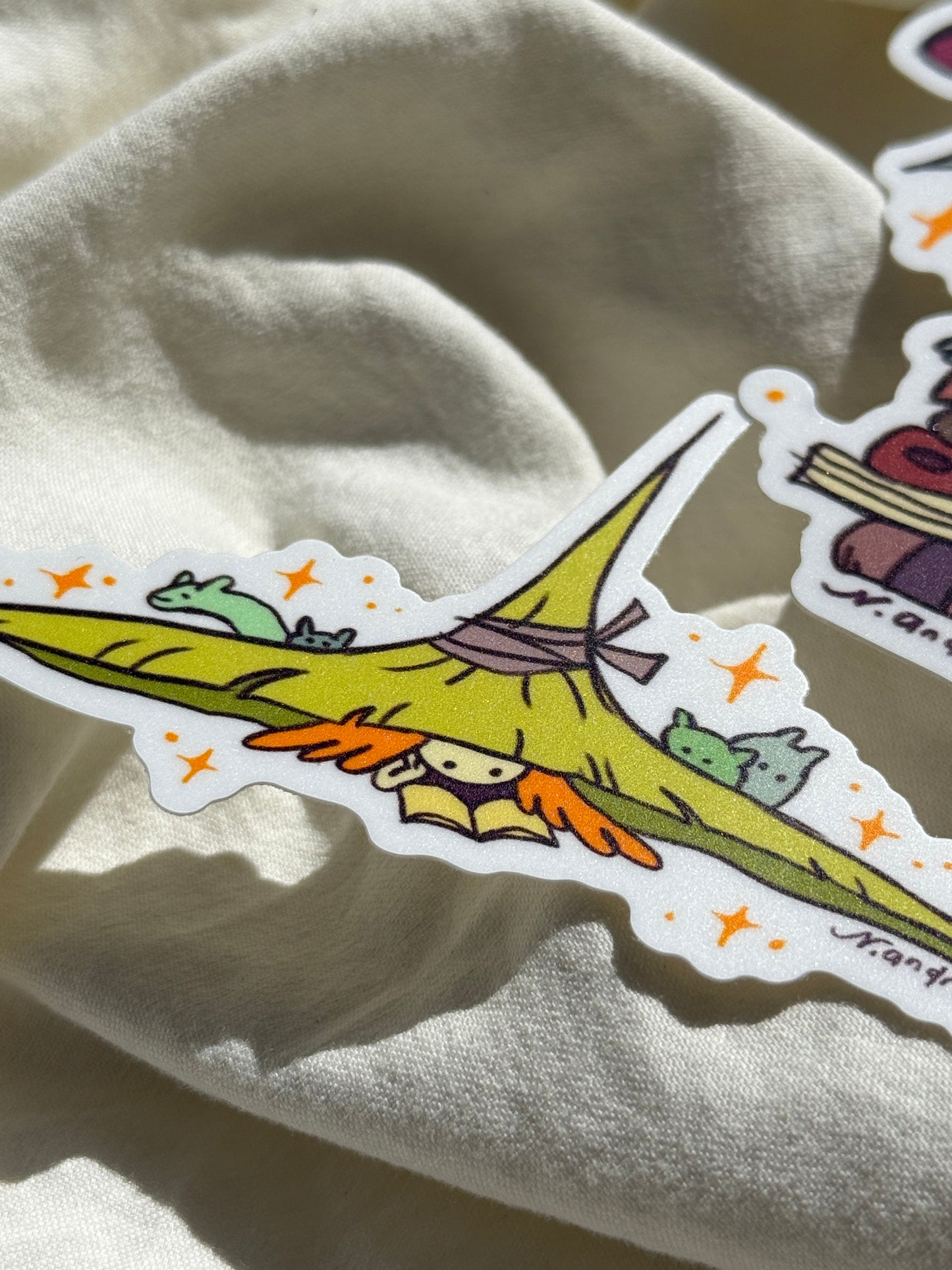 Little Reading Witch Stickers ~ Set of 3