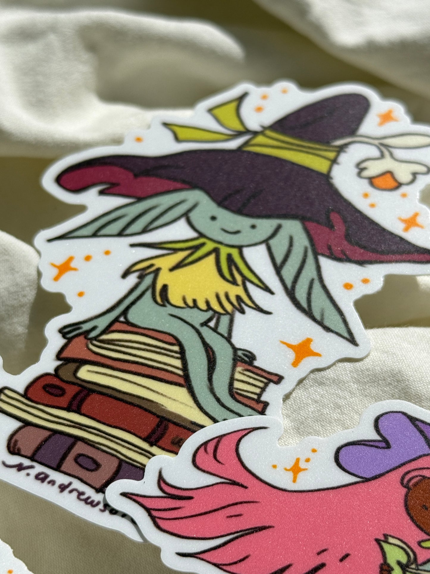 Little Reading Witch Stickers ~ Set of 3