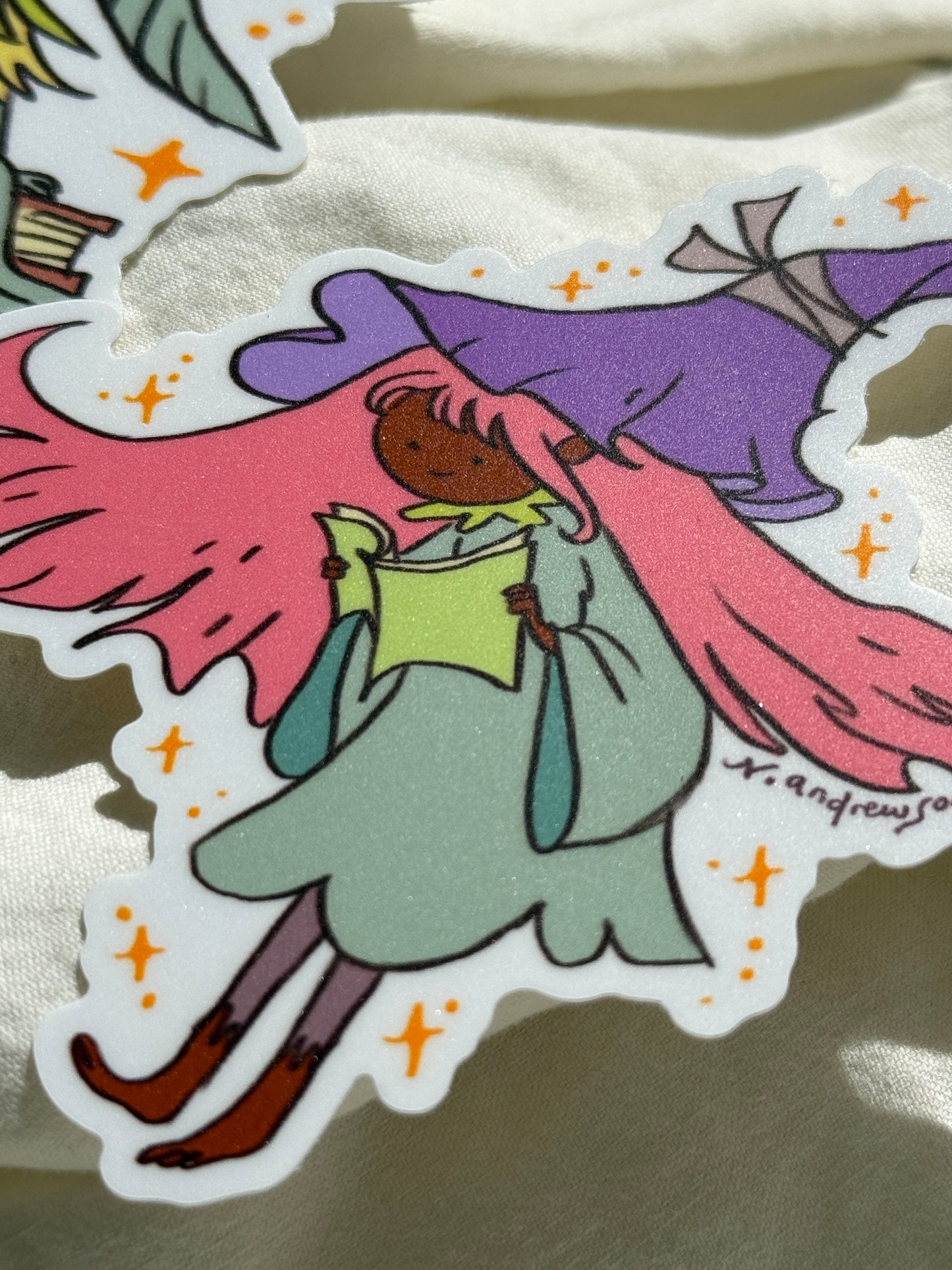 Little Reading Witch Stickers ~ Set of 3