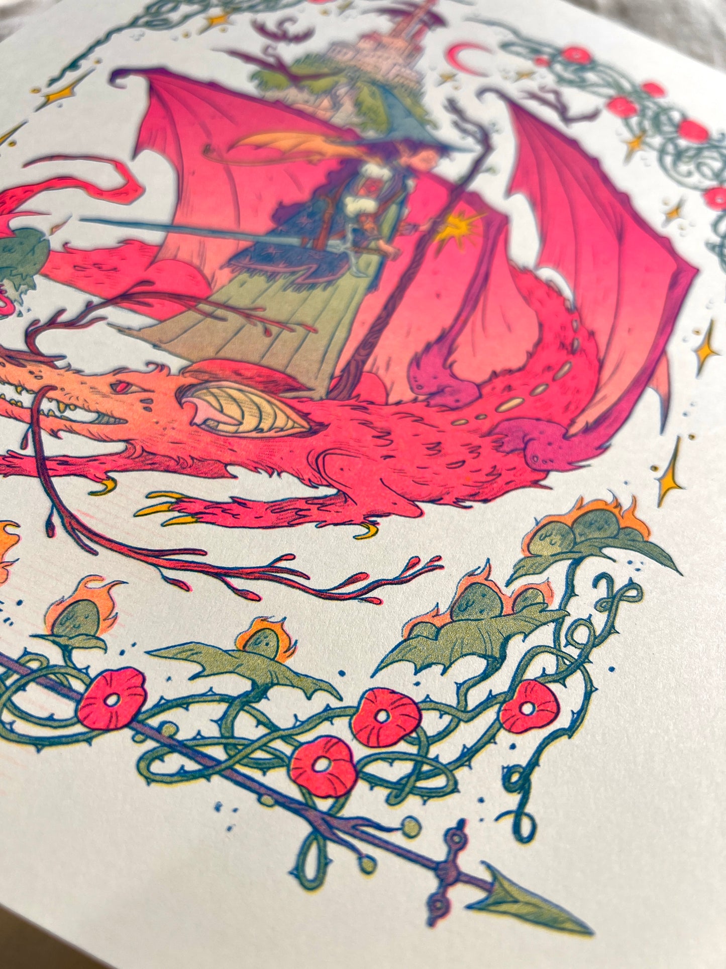 Dragon Witch Riso Print