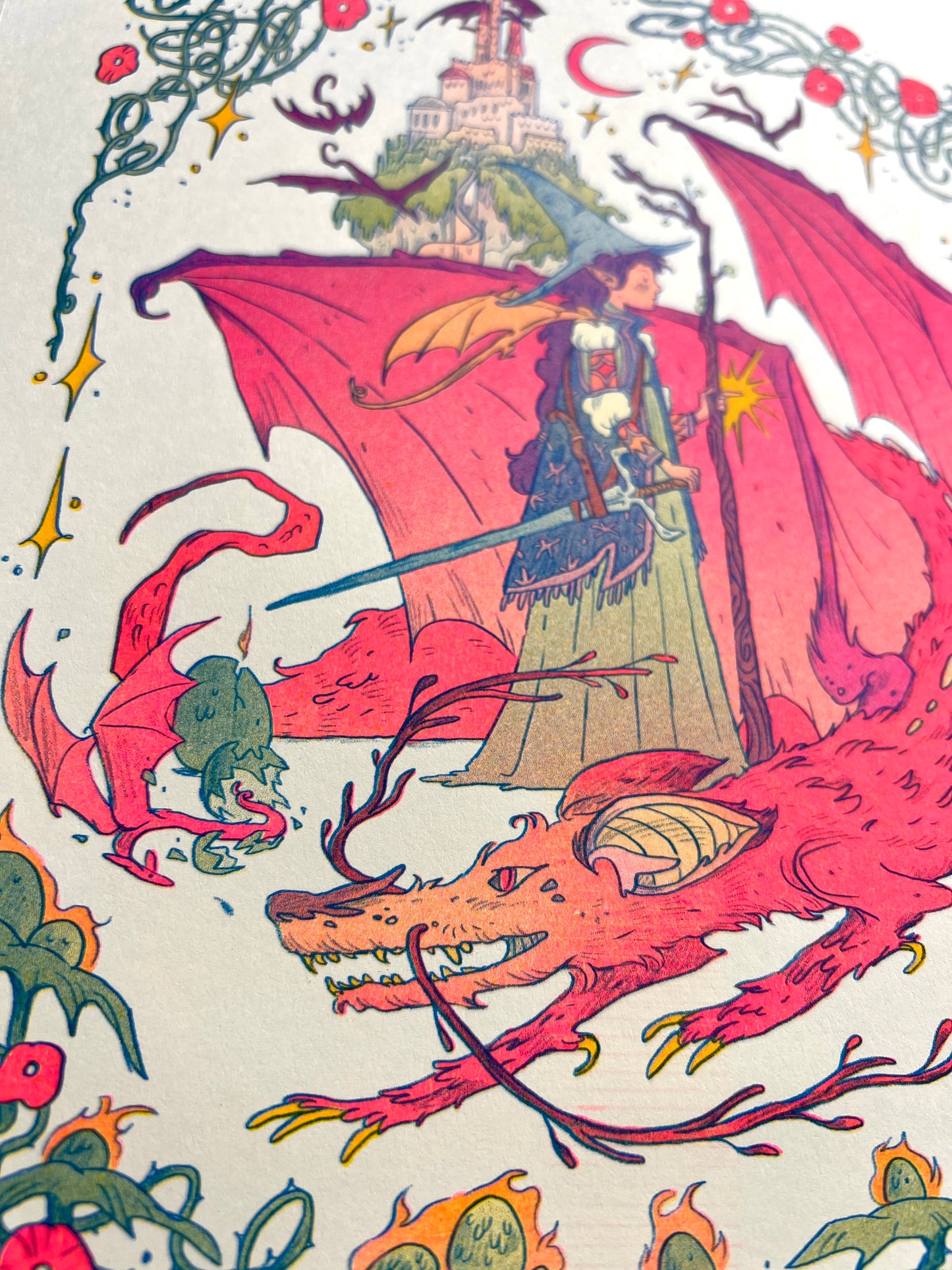 Dragon Witch Riso Print