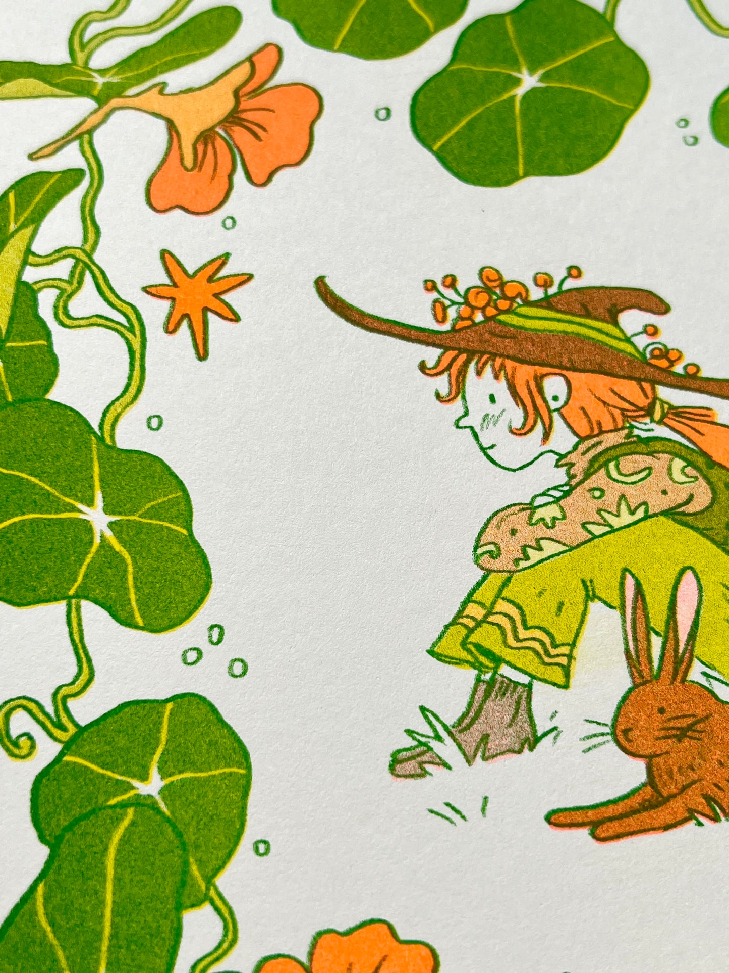 Nasturtium Witch Riso Print