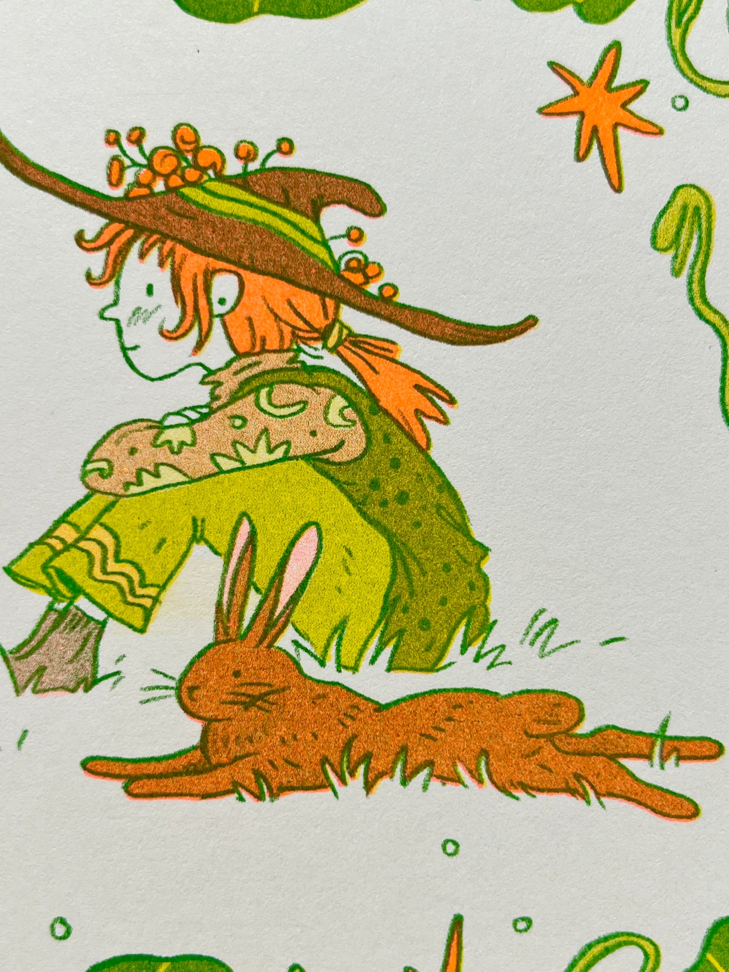 Nasturtium Witch Riso Print