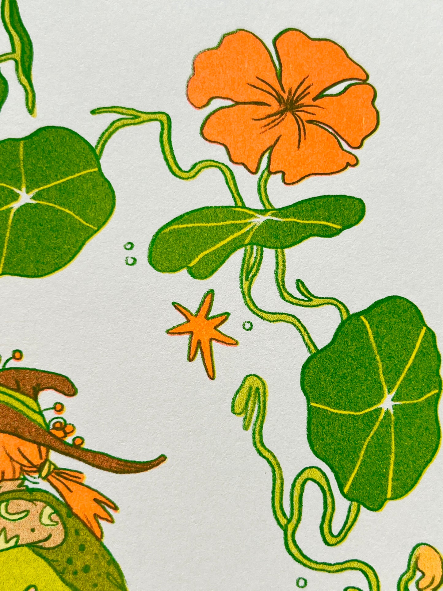 Nasturtium Witch Riso Print